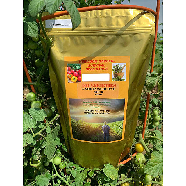 47000 Heirloom Non-GMO Survival Seeds 101 Varieties + $30 Herb Pack