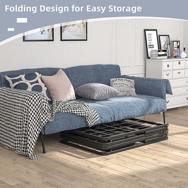 Bed Frame Full Size - Foldable Platform Bed