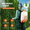 Battery Powered Backpack Sprayer ; 4 Gal Tank; 0-90 PSI Adjustable Pressure; Back Pack Sprayer with 8 Nozzles and 2 Wands; 12V 8Ah Battery; Wide Mouth Lid for Weeding; Spraying; Cleaning
