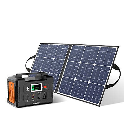 200W 40800mAh Portable Power Station with 50W 18V Solar Panel