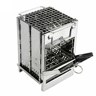 Portable Stainless Steel Camping Stove - Wood Burning Portable Stove