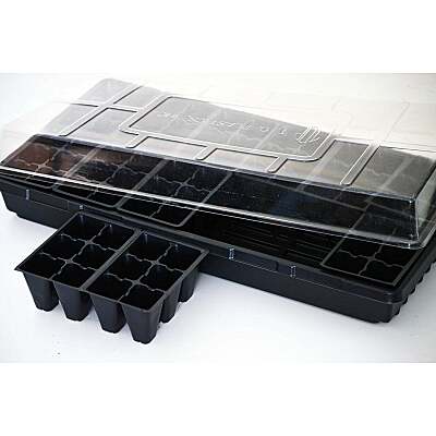Seed Starting Kit with 2 Seed Trays, 2 Inserts, and 2 Dome Lids
