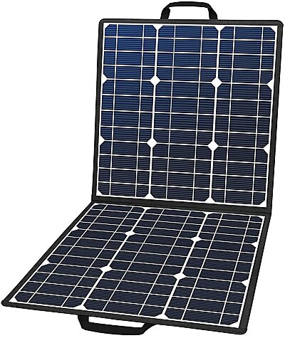 50W 18V Portable Solar Panel-Foldable Charger with 5V USB 18VDC Output
