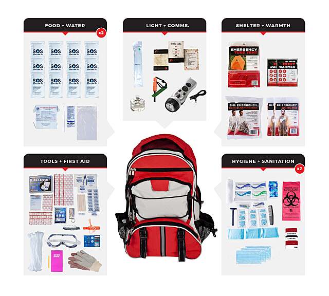 2 Person Comfort Survival Kit - Choice of Bag
